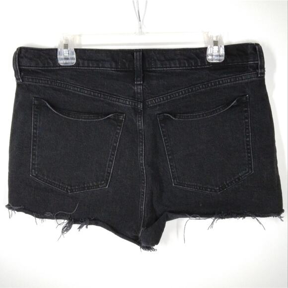 Abercrombie & Fitch High Rise Mom Shorts Black size 32 - Picture 4 of 7
